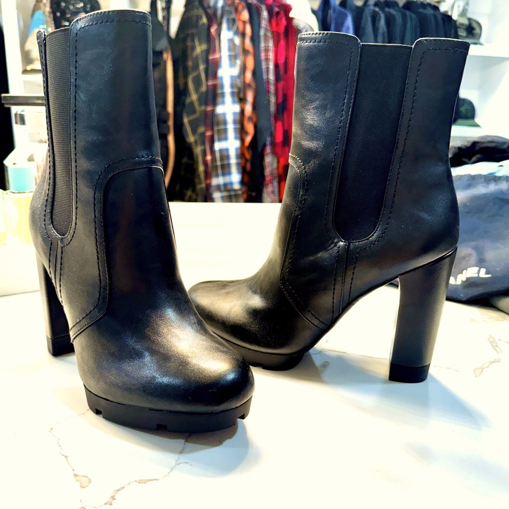 Leather boots